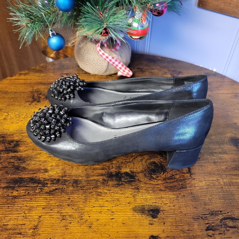 Anne Klein women iflex shoes 8 med beaded toe-black - Picture 11 of 14